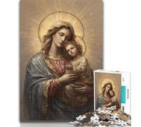 Puzzles pour Adolescents La Vierge Marie, 1 000 pièces, pour Adultes et Adolescents Ce Jouet de Divertissement Familial est idéal comme Cadeau pour Toute la Famille 26x38cm