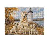Puzzles pour Adolescents Labrador Family by The Lighthouse Puzzles pour Adultes : des Jouets À Monter Soi-même, Amusants Et Originaux, Parfaits pour Un Anniversaire Ou Noël
