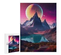Puzzles pour Adolescents Lake and Mountain in Space Puzzles pour Adolescents - Décoration Murale - Cadeau Unique pour Anniversaire Et Noël