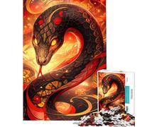 Puzzles pour Adolescents L'an 1000 du Serpent Le Serpent de Feu Un Jeu Pratique Amusant et Humoristique à réaliser Absolument à partir de 14 Ans 38x26cm