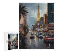 Puzzles pour Adolescents Las Vegas Beauty USA Puzzles pour Adultes - Jeu Manuel - Niveau De Difficulté Élevé - Idée Cadeau Originale pour Un Anniversaire 500 PCS