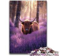 Puzzles pour Adolescents Lavande Yak Convient aux 14 Ans et Plus Jeu de Jouets intellectuels Jeu éducatif pour Anniversaire et Noël 50x75cm