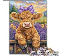 Puzzles pour Adolescents Lavande Yak, Jouets de Jeu stimulants, décoration Murale, Cadeaux d'anniversaire et de Noël Uniques (Taille 26x38cm)