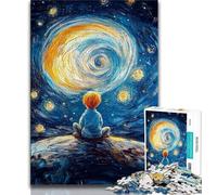 Puzzles pour Adolescents Le Petit Prince du Ciel Nocturne, Jouets éducatifs et Amusants à la Maison, Cadeaux d'anniversaire et de Voyage (38x26cm)