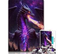 Puzzles pour Adolescents Le Roi Dragon Cosmique 1000 pièces pour Adultes Jouets éducatifs et éducatifs décoration d'intérieur Unique et Cadeaux (38x26cm)