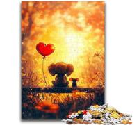 Puzzles pour Adolescents L'éléphant et la Souris Jeu Stimulant Cadeaux pour Est idéal comme Cadeau pour Toute la Famille 26x38cm