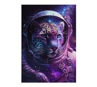 Puzzles pour Adolescents Leopard Astronaut Space Suit Puzzle Anti-Stress - Un Cadeau Artistique pour Les Amis Et La Famille
