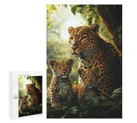 Puzzles pour Adolescents Leopard Family in Amazon Rainforest-3 Casse-tête pour Adolescents : Analyse Et Logique, Difficile Et Stimulant, Idéal comme Cadeau 1000 PCS