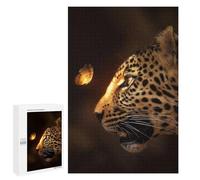 Puzzles pour Adolescents Leopard Glowing Butterfly Puzzles pour Adultes Jeu Manuel Cadeau d'anniversaire Cadeau d'anniversaire, Cadeaux, 1000 PCS