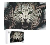 Puzzles pour Adolescents Leopard Roar Wild Majesty Unleashed Puzzles pour Adultes Jouets Anti-Stress Vacances À La Maison Passer Le Temps Interaction Parent-Enfant 1000 PCS
