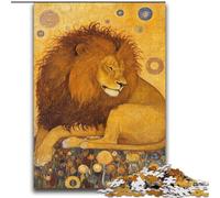 Puzzles pour Adolescents Lion Art pour et à partir de 14 Ans Jeu Pratique Jeu de Noël Cadeaux 70x100cm