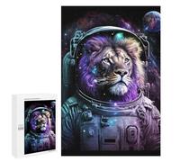 Puzzles pour Adolescents Lion Astronaut in Space -2 Puzzles pour Adolescents : Améliorent La Mémoire. Chaque Pièce Est Unique - Idée Cadeau d'anniversaire Unique 1000 PCS