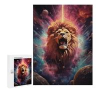 Puzzles pour Adolescents Lion in 60s Rock Album Puzzles pour Adolescents - Décoration Murale - Cadeau Unique pour Anniversaire Et Noël