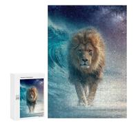 Puzzles pour Adolescents Lion in Space Wave Casse-tête pour Adolescents : Analyse Et Logique, Difficile Et Stimulant, Idéal comme Cadeau 300 PCS