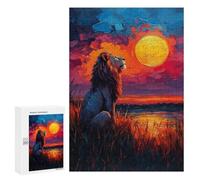 Puzzles pour Adolescents Lion Under The Sun Painting Puzzles pour Adultes Jeu Manuel Cadeau d'anniversaire Cadeau d'anniversaire, Cadeaux, 300 PCS