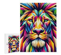 Puzzles pour Adolescents Lion WPAP Pop Art Puzzles pour Adultes Jeux Relaxants Qui Améliorent La Mémoire Cadeaux Uniques pour Un Anniversaire Et Noël 500 PCS