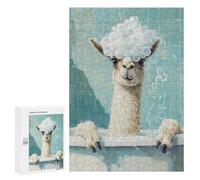 Puzzles pour Adolescents Llama Bath Time Puzzles pour Adultes À Monter Soi-même, Décorations Murales, Idées Cadeaux pour Toute La Famille 300 PCS