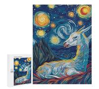 Puzzles pour Adolescents Llama in Starry Night Style Puzzles pour Adultes Jeu Manuel Cadeau d'anniversaire Cadeau d'anniversaire, Cadeaux, 500 PCS