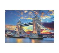 Puzzles pour Adolescents London Bridge Sunset Puzzle -1 Puzzle pour Adultes, Jeux Relaxants, Décoration Murale Idéale comme Cadeau 75x50cm/1000pcs