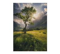 Puzzles pour Adolescents Lone Tree at Dawn Puzzle Familial - Améliore La Mémoire - Cadeau d'anniversaire Et Cadeau Unique 38x26cm/1000pcs