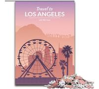 Puzzles pour Adolescents Los Angeles, Californie, Anti-Stress, défi Difficile, Cadeaux du Père Noël Secret pour Les 14 Ans et Plus, 50x75cm