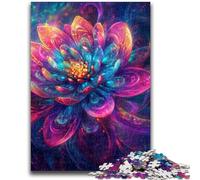 Puzzles pour Adolescents Lotus psychédélique Convient aux 14 Ans et Plus Jeu de Jouets intellectuels Jeu éducatif pour Anniversaire et Noël 50x75cm