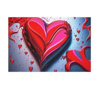 Puzzles pour Adolescents Love in Bloom Heart-Shaped Floral Artwork Puzzles pour Adultes : des Jouets À Monter Soi-même, Amusants Et Originaux, Parfaits pour Un Anniversaire Ou Noël