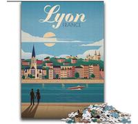 Puzzles pour Adolescents Lyon, Anti-Stress, défi Difficile, Cadeaux du Père Noël Secret pour Les 14 Ans et Plus, 70x100cm