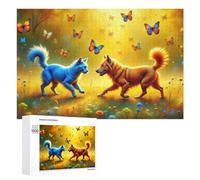 Puzzles pour Adolescents Magic Garden with Animals and Butterflies Puzzles pour Adultes Jouets Anti-Stress Vacances À La Maison Passer Le Temps Interaction Parent-Enfant 1000 PCS