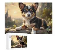 Puzzles pour Adolescents Magical Castle with Cute Puppy Puzzles pour Adultes Jeux De Détente Cadeaux pour Femmes Idéal comme Cadeau pour Toute La Famille 1000 PCS