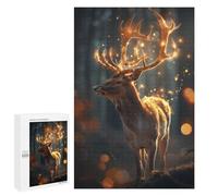 Puzzles pour Adolescents Magical Fantasy Deer Glow Puzzles pour Adolescents - Décoration Murale - Cadeau Unique pour Anniversaire Et Noël