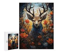 Puzzles pour Adolescents Magical Forest Deer Artwork Puzzle Anti-Stress pour Adolescents Chaque Pièce Est Unique - Idéal comme Cadeau pour Toute La Famille 500 PCS