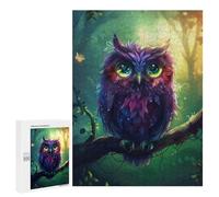 Puzzles pour Adolescents Magical Forest Owl Artwork Casse-tête pour Adolescents : Analyse Et Logique, Difficile Et Stimulant, Idéal comme Cadeau 500 PCS