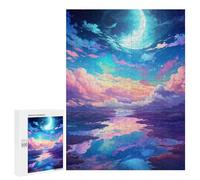 Puzzles pour Adolescents Magical Moonlit Reflections Puzzle Anti-Stress pour Adolescents Chaque Pièce Est Unique - Idéal comme Cadeau pour Toute La Famille 500 PCS