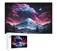 Puzzles pour Adolescents Magical Night Mountain Landscape Puzzles pour Adultes Jouets Anti-Stress Vacances À La Maison Passer Le Temps Interaction Parent-Enfant 1000 PCS