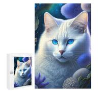Puzzles pour Adolescents Magical Oceanic Cat Portrait Puzzles pour Adolescents : Améliorent La Mémoire. Chaque Pièce Est Unique - Idée Cadeau d'anniversaire Unique 1000 PCS