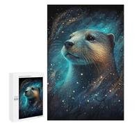 Puzzles pour Adolescents Magical Otter in Starry Night Puzzles pour Adolescents : Améliorent La Mémoire. Chaque Pièce Est Unique - Idée Cadeau d'anniversaire Unique 1000 PCS