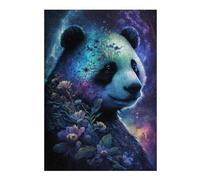 Puzzles pour Adolescents Magical Panda with Flowers Puzzles pour Adultes, Jouets À Monter Soi-même, Cadeaux pour Femmes, Cadeaux De Noël Et d'anniversaire 1000pcs(38x26cm)