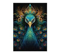 Puzzles pour Adolescents Magical Peacock Artwork Jeux Relaxants, Amusants Et Humoristiques - Cadeau d'anniversaire, Cadeaux, 38x26cm/1000pcs