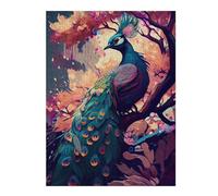 Puzzles pour Adolescents Magical Peacock in Bloom Jeu De Puzzle Casse-tête Décoration Murale Cadeaux Uniques d'anniversaire Et De Noël 52x38cm/1000pcs