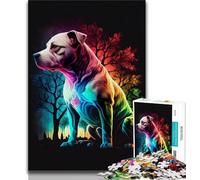 Puzzles pour Adolescents Magnifique Puzzle Pitbull de 1 000 pièces pour Adultes Jeu Familial Anti-Stress défi Difficile Superbes Cadeaux et Jouets (38x26cm)