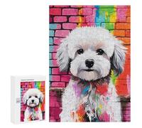 Puzzles pour Adolescents Maltese Dog Graffiti Puzzles pour Adultes Jeu Manuel Cadeau d'anniversaire Cadeau d'anniversaire, Cadeaux, 300 PCS