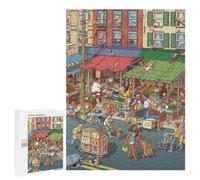 Puzzles pour Adolescents Market Day Adventures Puzzles pour Adultes Jouets Anti-Stress Vacances À La Maison Passer Le Temps Interaction Parent-Enfant 500 PCS