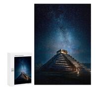 Puzzles pour Adolescents Mayan Pyramid Under Stars -1 Casse-tête pour Adolescents : Analyse Et Logique, Difficile Et Stimulant, Idéal comme Cadeau 300 PCS