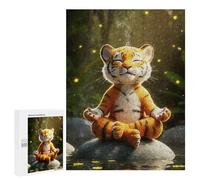 Puzzles pour Adolescents Meditating Tiger Cub Puzzles pour Adultes Jeu Manuel Cadeau d'anniversaire Cadeau d'anniversaire, Cadeaux, 500 PCS