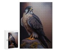 Puzzles pour Adolescents Merlin Falcon Oil Paint Puzzles pour Adultes Jeux Relaxants Qui Améliorent La Mémoire Cadeaux Uniques pour Un Anniversaire Et Noël 300 PCS
