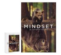 Puzzles pour Adolescents Mindset is Everything Bear Puzzles pour Adolescents : Améliorent La Mémoire. Chaque Pièce Est Unique - Idée Cadeau d'anniversaire Unique 300 PCS