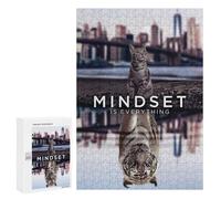 Puzzles pour Adolescents Mindset is Everything Cat Casse-têtes pour Adolescents - Jeu De Réflexion - Améliore La Mémoire - Cadeaux De Noël Et d'anniversaire