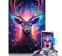 Puzzles pour Adolescents Mirage Deer Jigsaw Puzzles 1000 pièces pour Adultes Adolescents, Jeu Familial Anti-Stress, défi Difficile, Cadeaux du Père Noël Secret 26x38cm