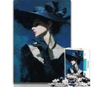 Puzzles pour Adolescents modèle féminin 1 000 pièces pour Adultes et Adolescents Jouets éducatifs Jeux Anti-Stress Collection d'artistes Beaux-Arts (38x26cm)